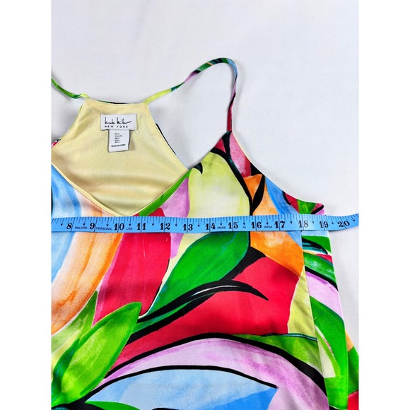 Nicole Miller New York Colorful Summer Abstract Maxi Dress L Resort Vacation - Picture 9 of 9